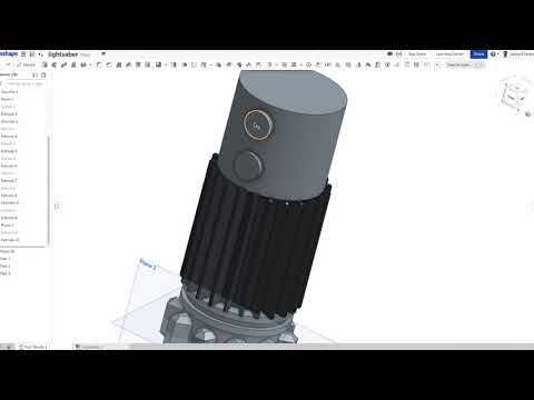 Onshape - Lightsaber Design time-lapse