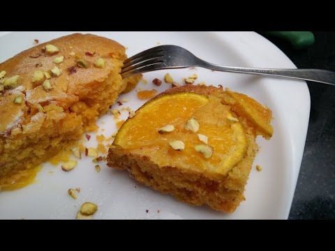 Orange Upside Down Cake in Microwave | Microwave Recipes by Healthy Kadai