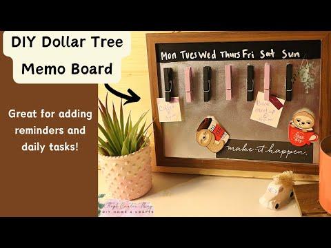 Organize Your Life with a DIY Dollar Tree Memo Board