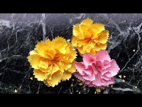 Origami Easy and Carnation Flower [no glue needed, superfast]