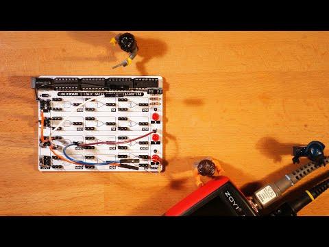 Oscilloscope on the oscillator on the MH-EDU-Electronics LogicBoard