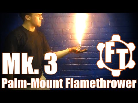 Palm-Mount Flamethrower Mk. 3! - First Test | FozzTech