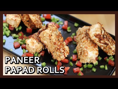 Paneer Papad Rolls Recipe | Paneer Snack | Tea Time Snacks by Healthy Kadai