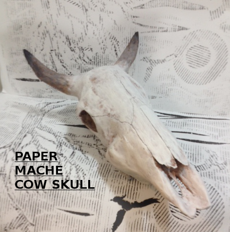 Paper Mache Cow Skull.JPG