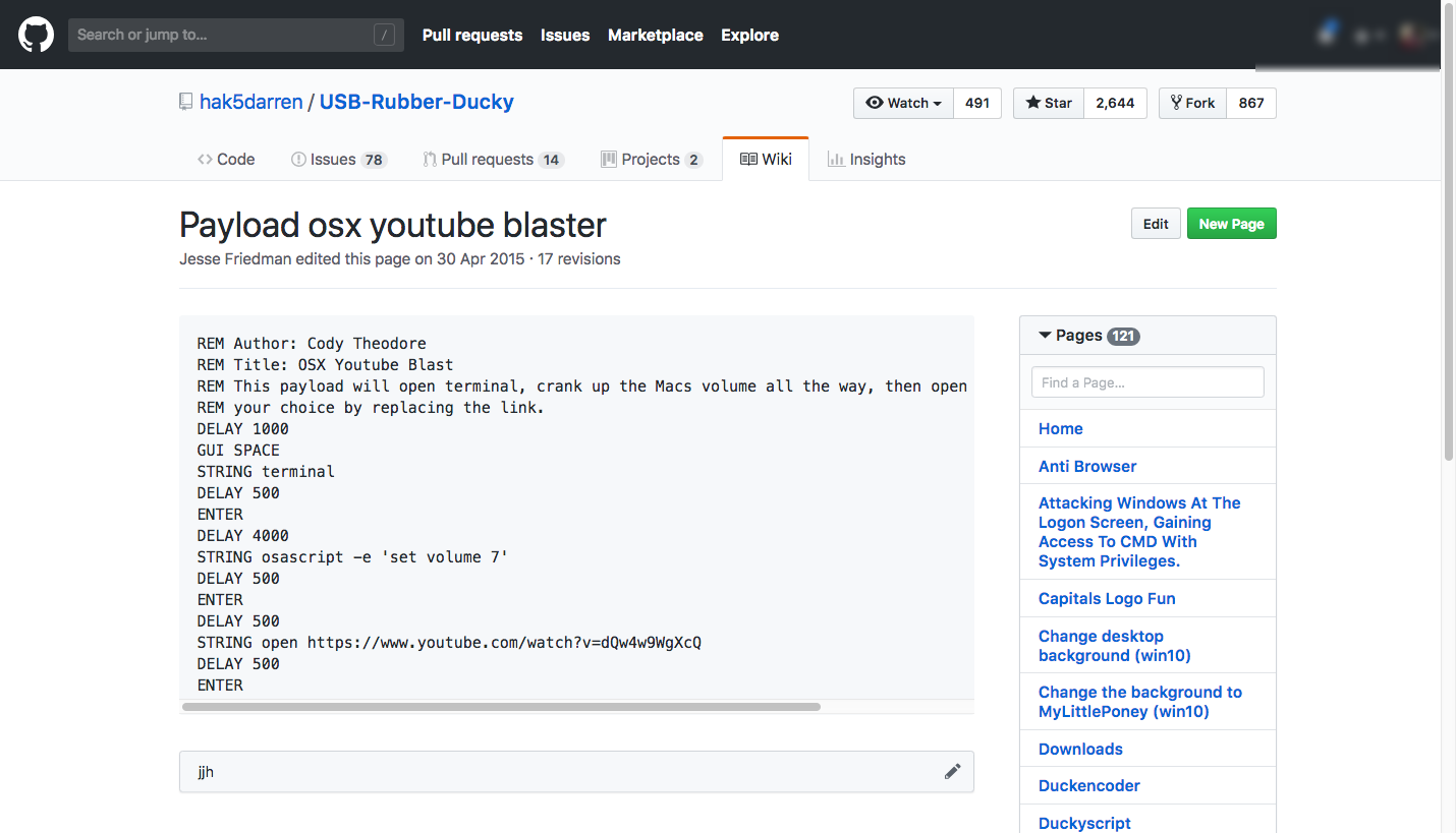 Payload osx youtube blaster &middot; hak5darren USB Rubber Ducky Wiki.png