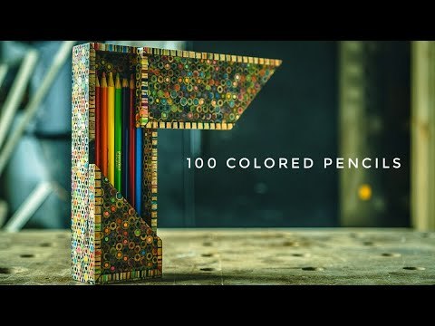 Pencil Box Made From Colored Pencils