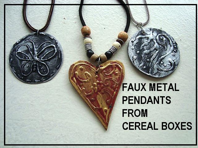 Photo, Faux Metal Pendants, cereal box.JPG