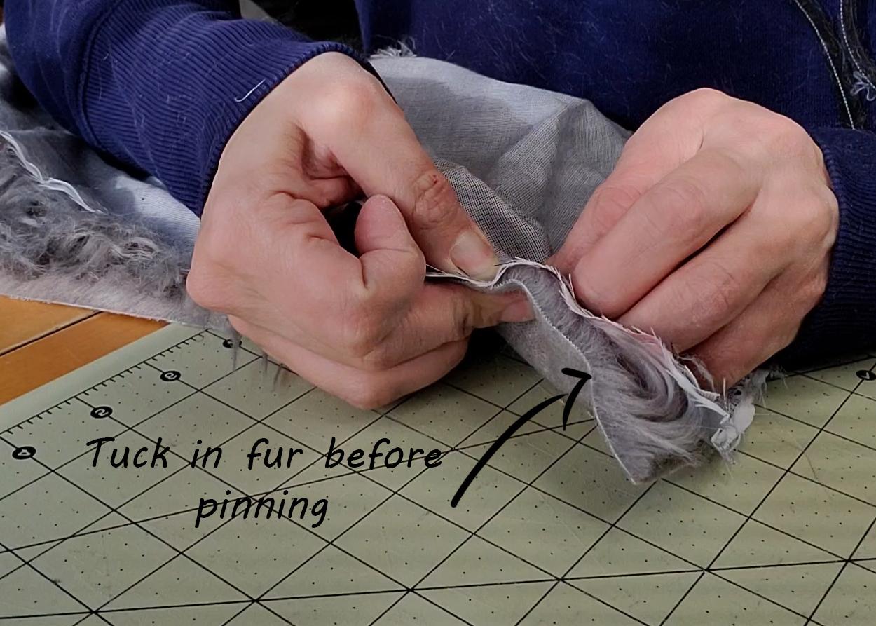 Pinning fur to liner.jpg