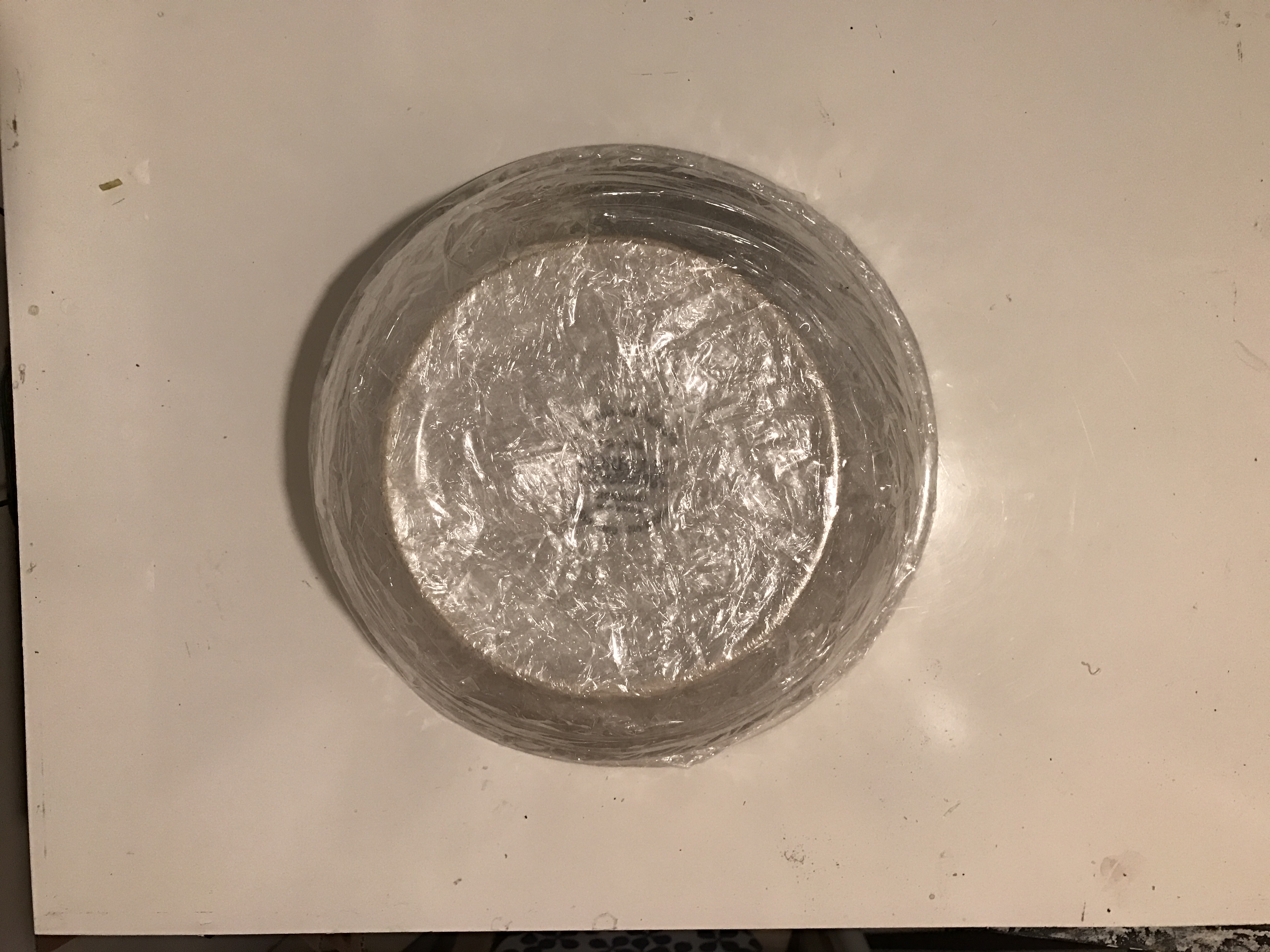 Plastic bowl wrapped.JPG