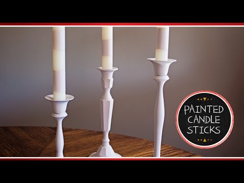 Preval's Maker Minute: Spray Painted Candlesticks