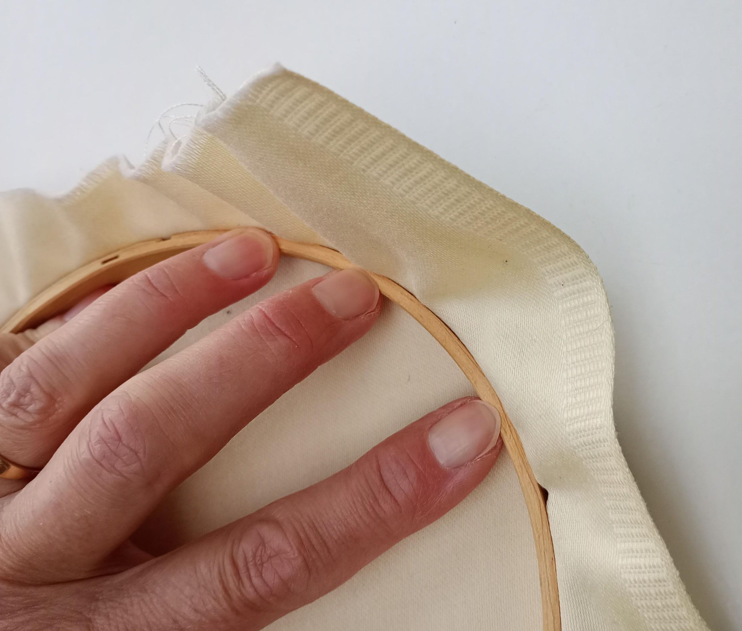 Pulling the fabric taut.jpg