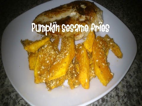 Pumpkin sesame fries with pumpkin chips recipe