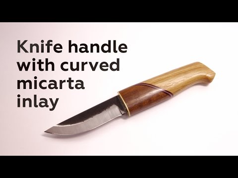 Puukko knife making with curved micarta inlay