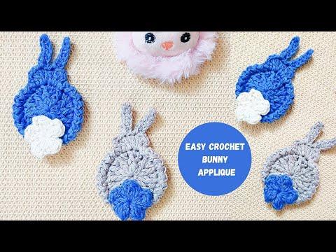 Quick and Easy Crochet Easter Bunny Applique