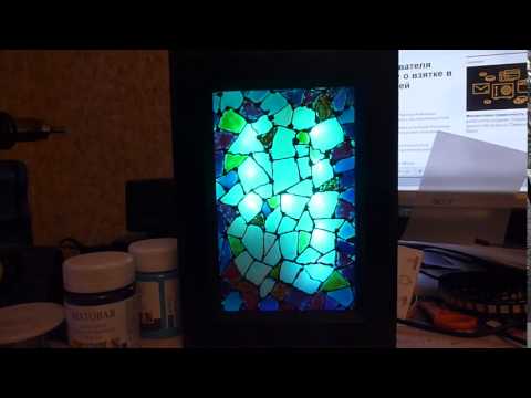 RGB Clock via stained glass
