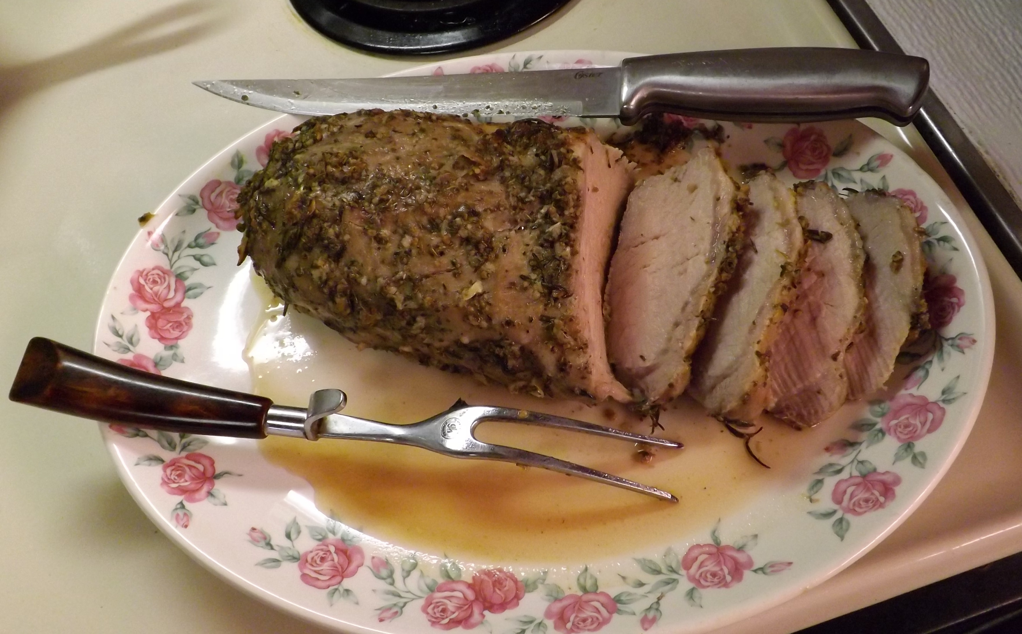 ROATED PORK LOIN WITH GREEN PEPPERCORNS &amp; BOURBON 023.JPG