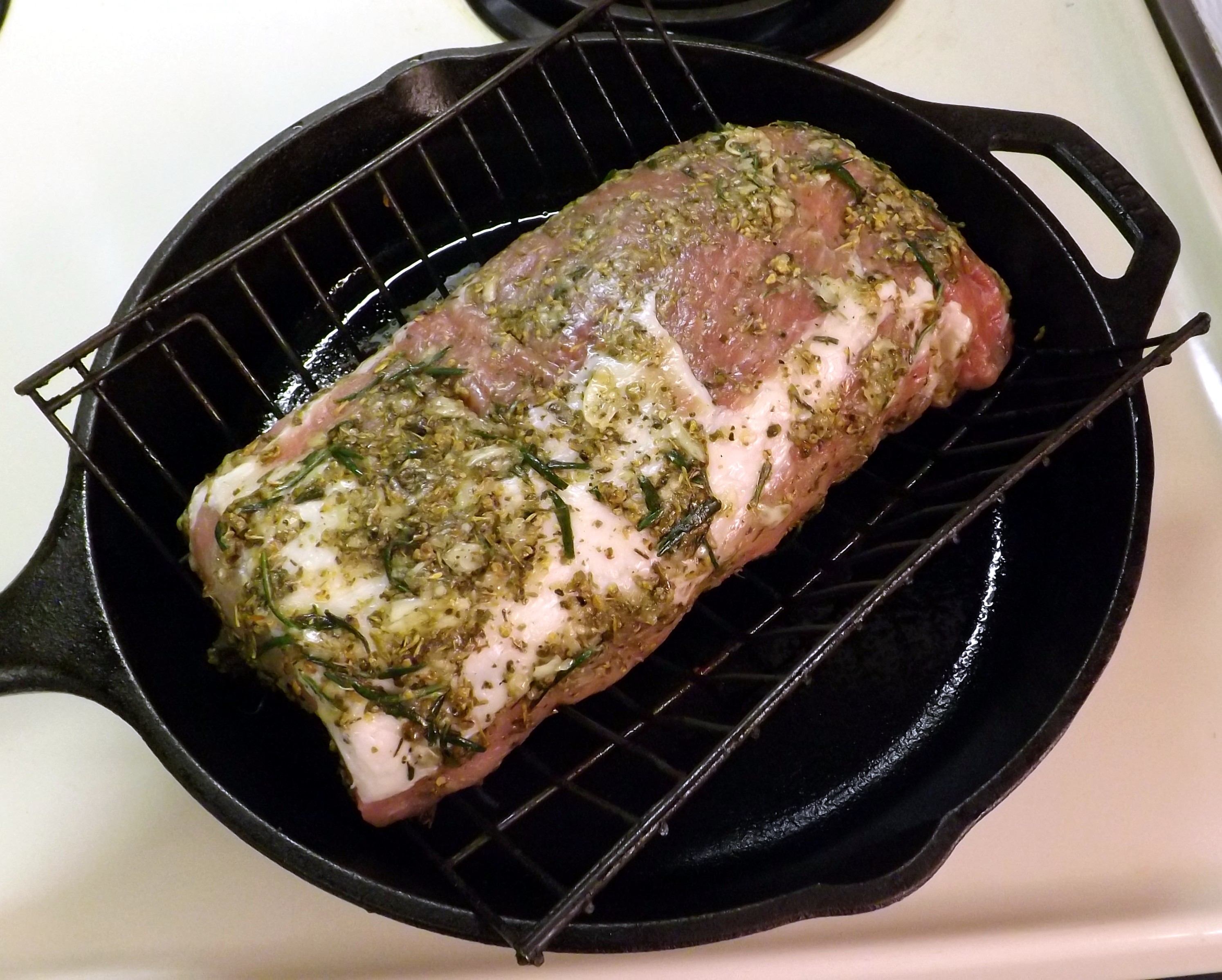 ROATED PORK LOIN WITH GREEN PEPPERCORNS &amp; BOURBON 008.JPG