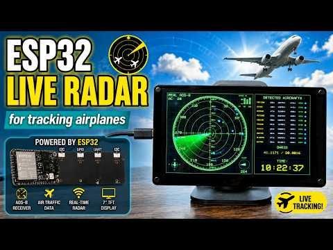 Real Time Air Traffic Radar using ESP32 + ADS B Data