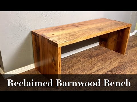 Reclaimed Barnwood Bench Using Through Dowel Joinery