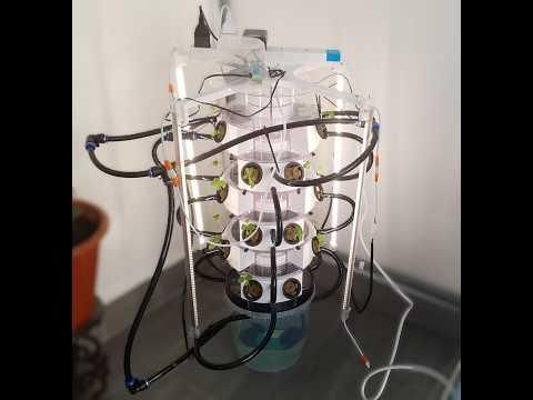 Recycled Filament-Spool Hydroponic Tower