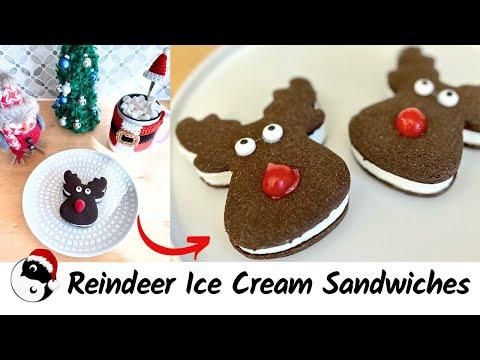 Reindeer Ice Cream Sandwiches - Santa Approved for Christmas 2024!