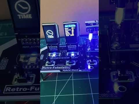 Retro-Futuristic Hybrid Clock | Setting Time with Dual TFT Displays #trending