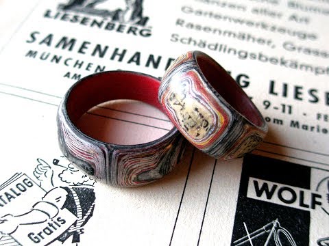 Ring laminated handmade Paper Fake fordite