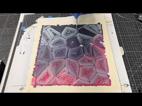 Robotic Painting: Purple Voronoi