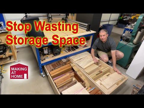 Rolling Storage Bins for a CNC or Workbench