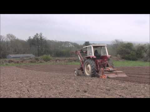 Rotovating / cultivating with tractor