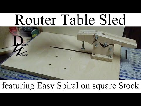 Router Table Sled - featuring a simple spiral from square stock