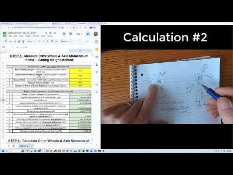 Rubber Band Cars Step 3: MOI Calculations -- Falling Weight Method