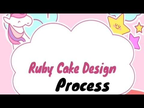 Ruby Design Process For Rainbow Illuminated Ruby cake