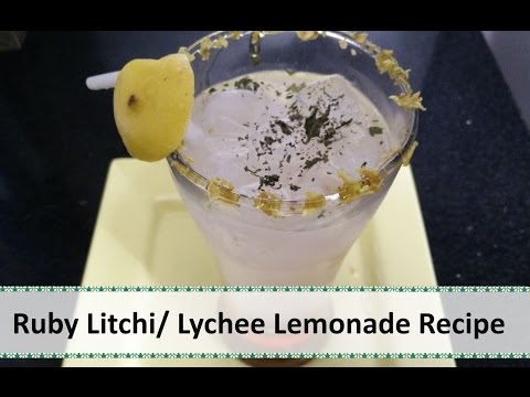 Ruby Litchi Lemonade | Lychee lemonade Recipe by Healthy Kadai