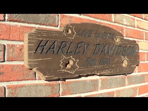 Rustic Wooden Harley Davidson Sign on the CNC