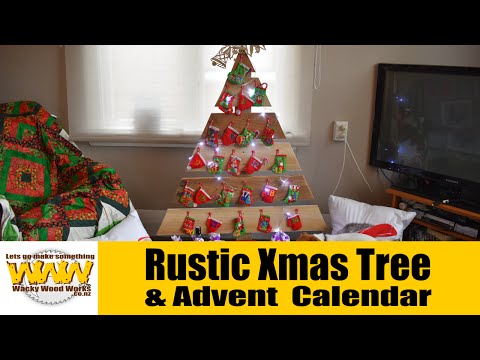 Rustic Xmas Tree Advent Calendar - Wacky Wood Works
