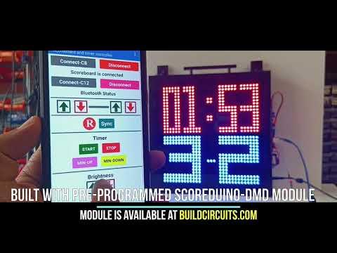 SCOREDUINO Arduino based Smart phone operated Indoor Dual display DIY digital scoreboard with timer