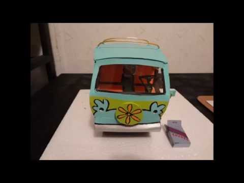 Scooby-Doo Mystery Machine homemade cardboard electric.