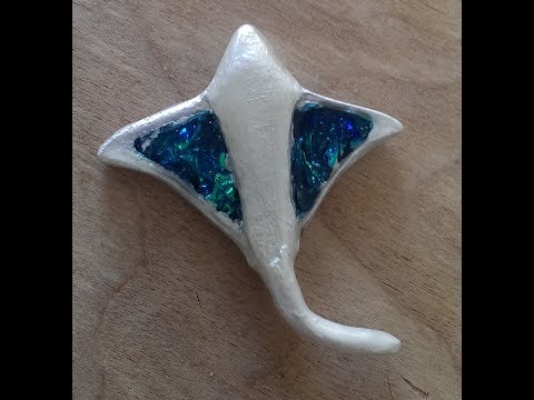 Scratchbuilt Stingray Keychain for ocean lovers