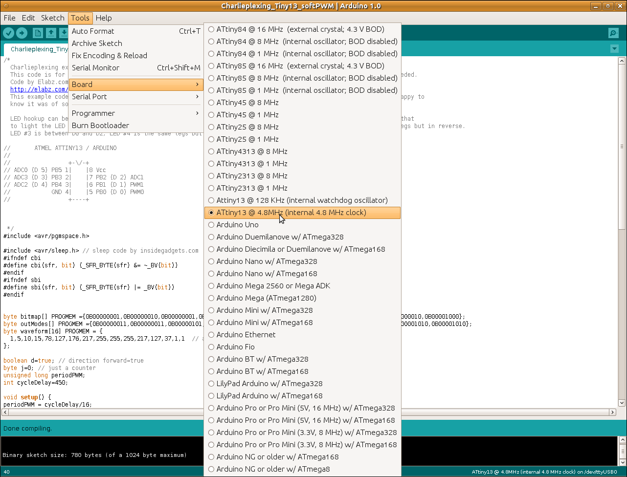 Screenshot-Charlieplexing_Tiny13_softPWM | Arduino 1.0-2.png