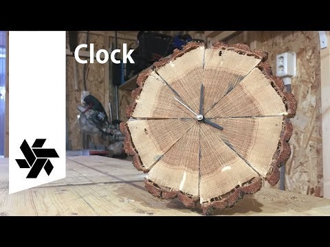 Segmented Clock // Scrap Waste Fire Wood Recycling