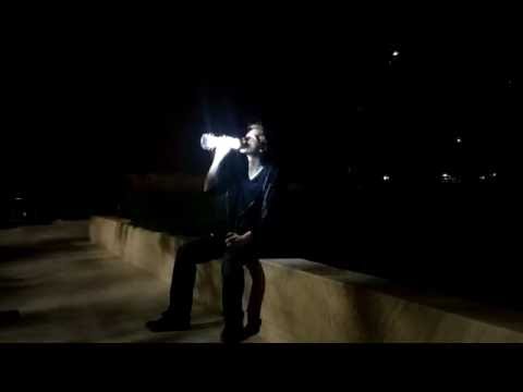 Shake Night Light Water Bottle - outdoor demo 2