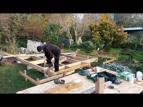 Shed 6 - subfloor construction 2 and first A-frame