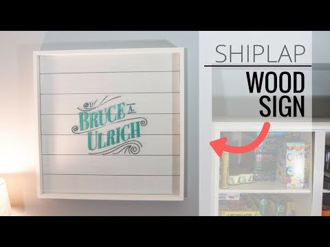 Shiplap Wood Sign // Woodworking How-To