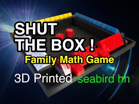 Shut The Box! - Family Math Game - 3D Printed