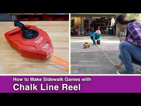 Sidewalk Games with a Chalk Line Reel