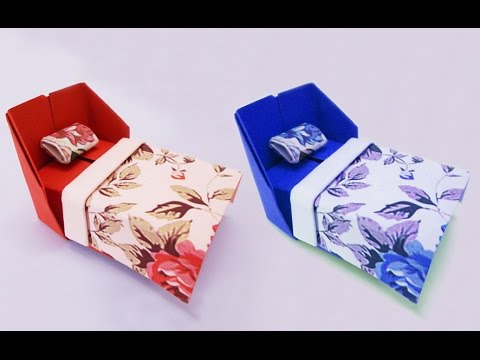 Simple Origami BED : How to Make Origami Bed for Doll | Easy DIY Paper Crafts I DIY Projects Kids