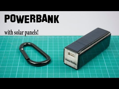 Simple power bank with solar panels