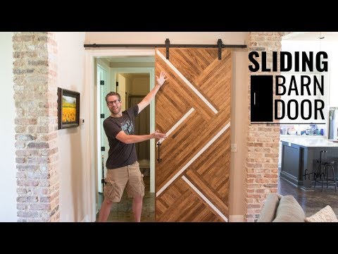 Sliding Barn Door with a Modern Twist // Easy DIY Woodworking