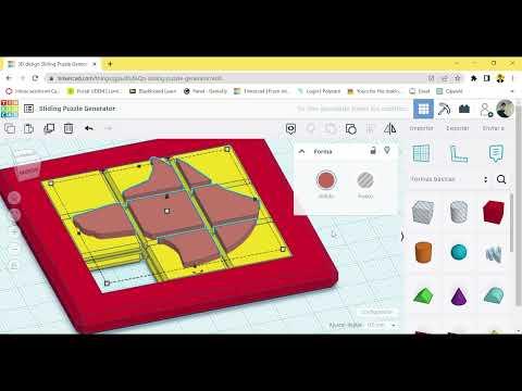 Sliding Puzzle Generator With Tinkercad Codeblocks - Customize it